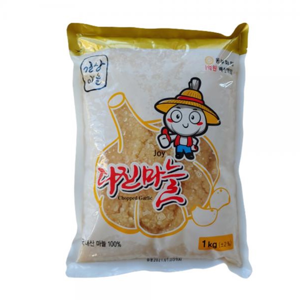 국산마늘 동명농산 다진마늘 양념 간마늘 냉동야채 간단요리1kg 500g 200g : 초록별마트