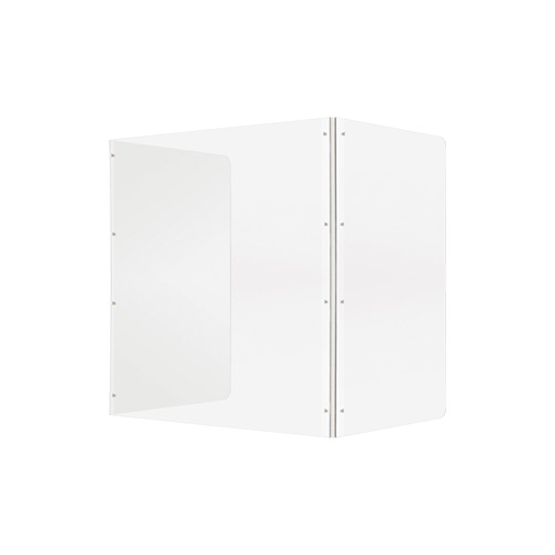 3면 접이식 위생 가림막 투명 아크릴 파티션 3T 고급형 / 559x406x458mm : POP사인몰