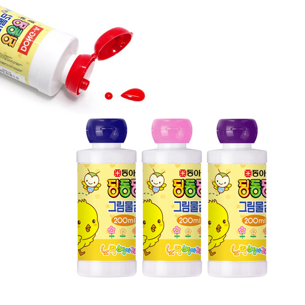 동아 노랑병아리 딩동댕 그림물감 200ml 대용량물감 : 코리아스퀘어