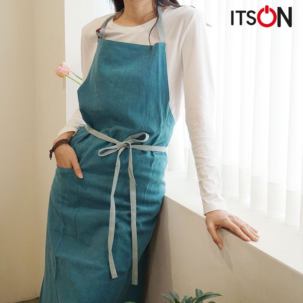 잇츠온 공방 카페 플로리스트 롱 원피스 린넨앞치마  4 color : 씨케이코리아