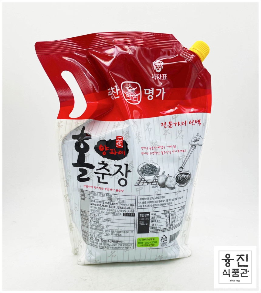 영화식품 중찬명가 홀춘장 2.5kg / 짜장면 자장밥 중화요리 경장육사 짜장라면 : 융진식품관