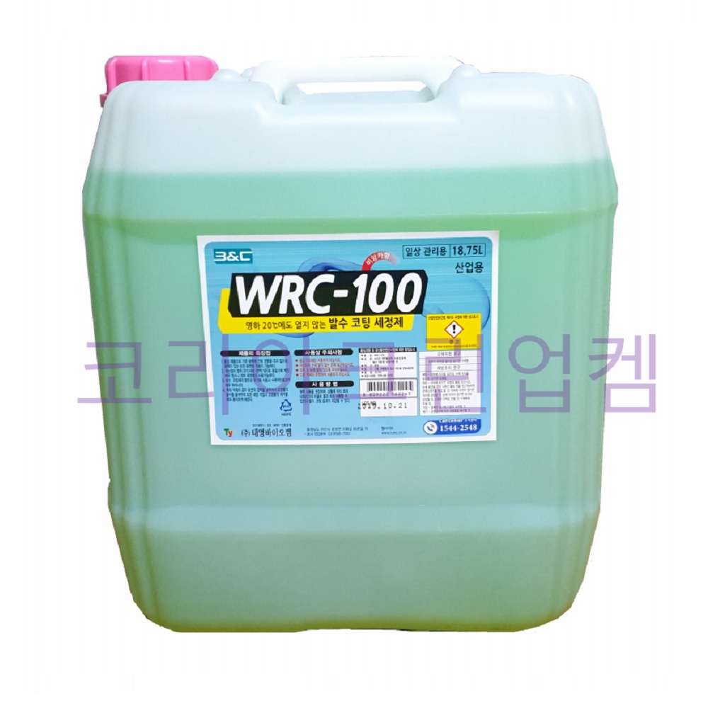 WRC-100 외창청소 얼지않는 발수코팅 세정제 18.75L 대용량 유리창 청소 세제 : 코리아크린업켐