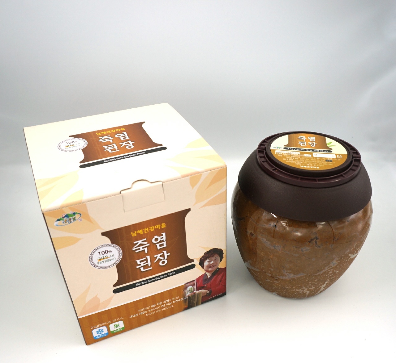 남해건강마을 죽염된장 3kg : 남해 건강마을