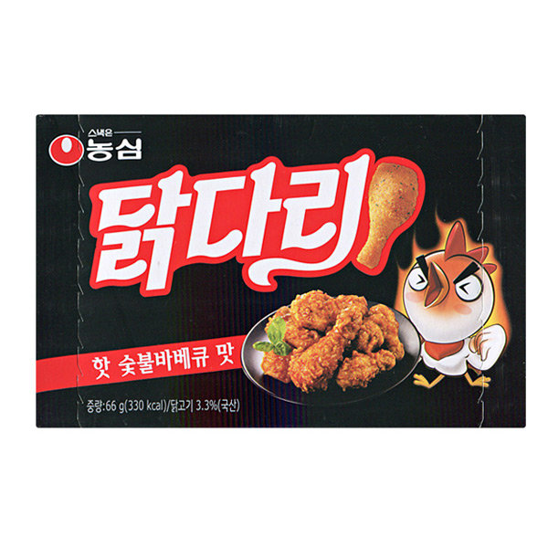 농심 닭다리 핫숯불바베큐맛 66g : 태암스토어