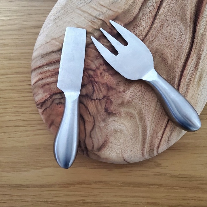 멜리멜로메종) 동글 포크 나이프 세트 Round spoon fork set / 모던 유니크 귀여운 치즈 디저트 커트러리 스테인레스 : 멜리멜로메종