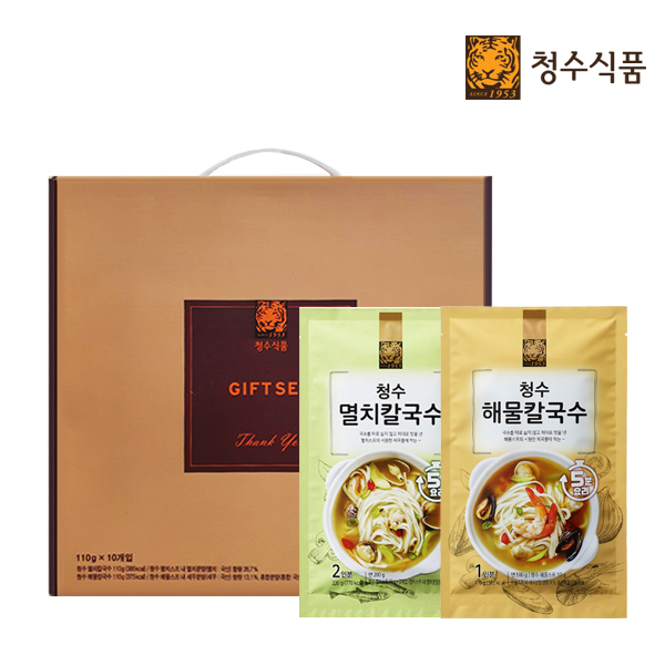[청수식품]청수 칼국수 선물세트 4호(해물5+멸치5) : 지오그루