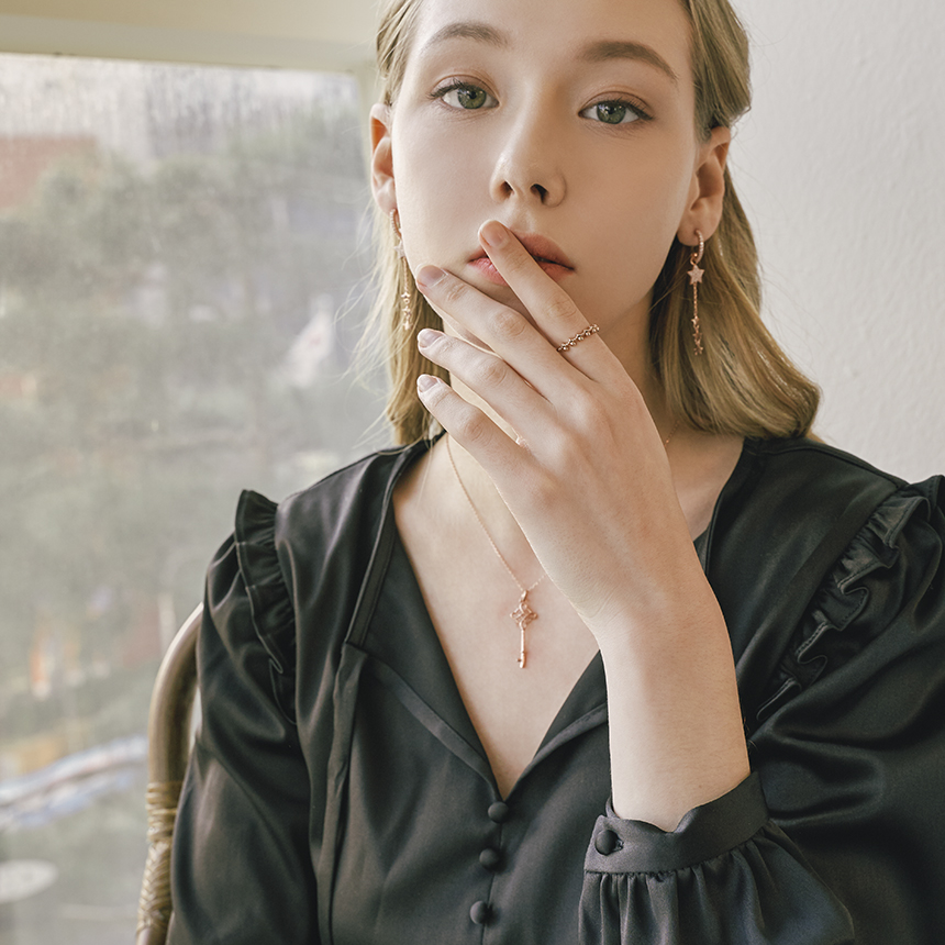 14k 스텔라 드롭 귀걸이 : MiMij