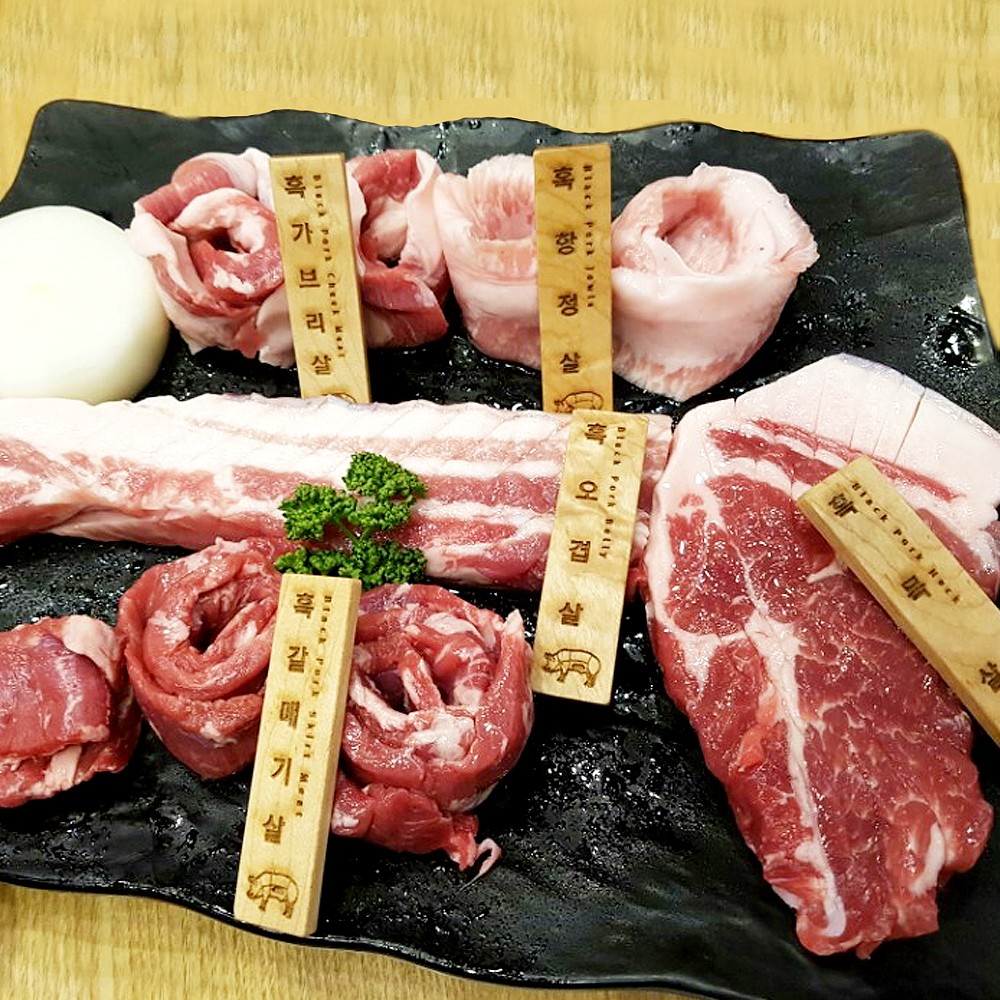 제주 흑돼지 세트(생고기) 오겹1kg + 목살2kg  : 제주다쇼핑몰