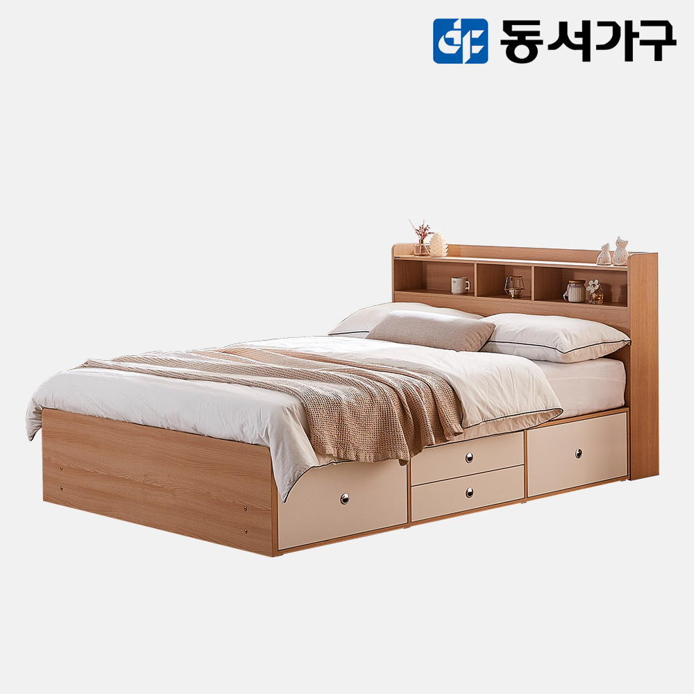 동서가구 킨더 수납헤드 2단 슈퍼싱글 침대 프레임 : 동서가구 온라인몰