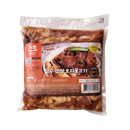 달수 간장 오리불고기 500g : 성화푸드