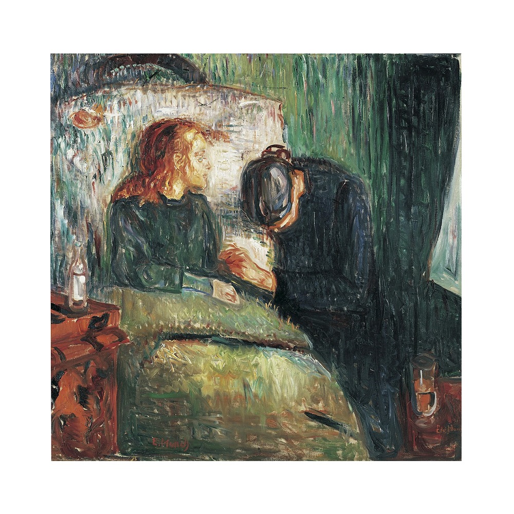 뭉크명화 The Sick Child 사이즈 80x80cm 수작업 유화그림 주문제작 : 예가아트