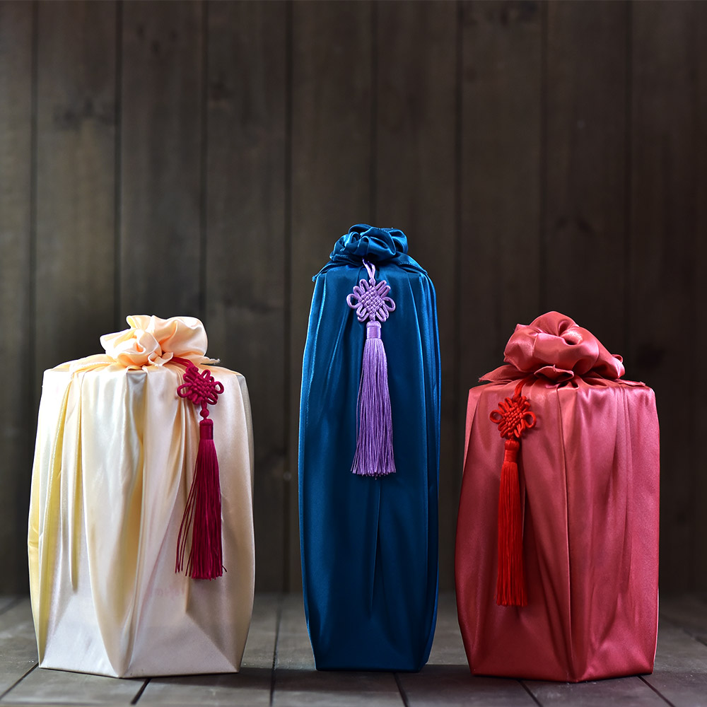 조선3대명주 프리미엄 세트 전용 선물 포장용 보자기 세트 × 3장 : 우리술상회