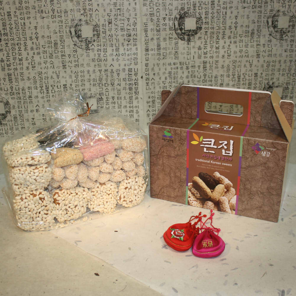 맛좋은전통한과 서산큰집생강한과 종합1kg : 신나는자매몰