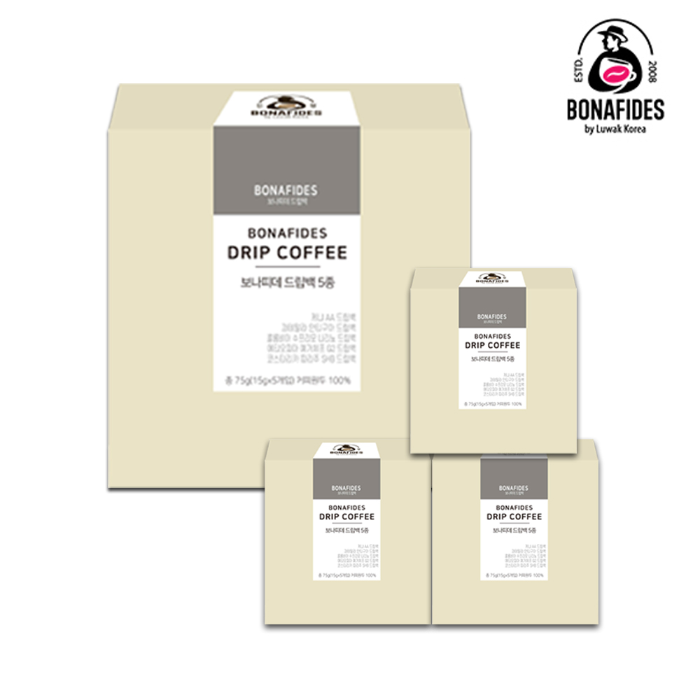 보나피데 드립백 싱글오리진 4BOX 선물 세트 : 보나피데 by 루왁코리아