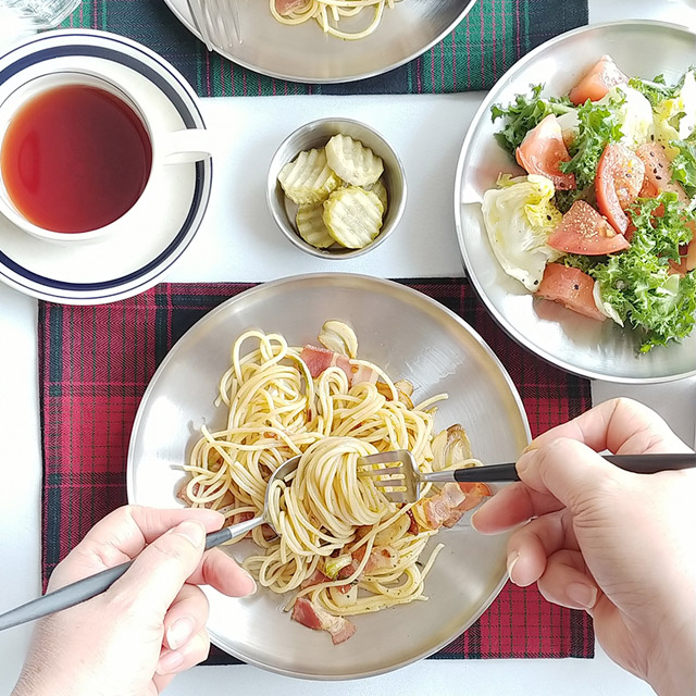 수입 스텐 SSGP 접시 치즈 플레이트 떡볶이 분식 감성 캠핑 예쁜 파스타 홈파티 그릇 : 레벤쿠첸