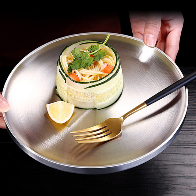 수입 스텐 SSGP 접시 치즈 플레이트 떡볶이 분식 감성 캠핑 예쁜 파스타 홈파티 그릇 : 레벤쿠첸
