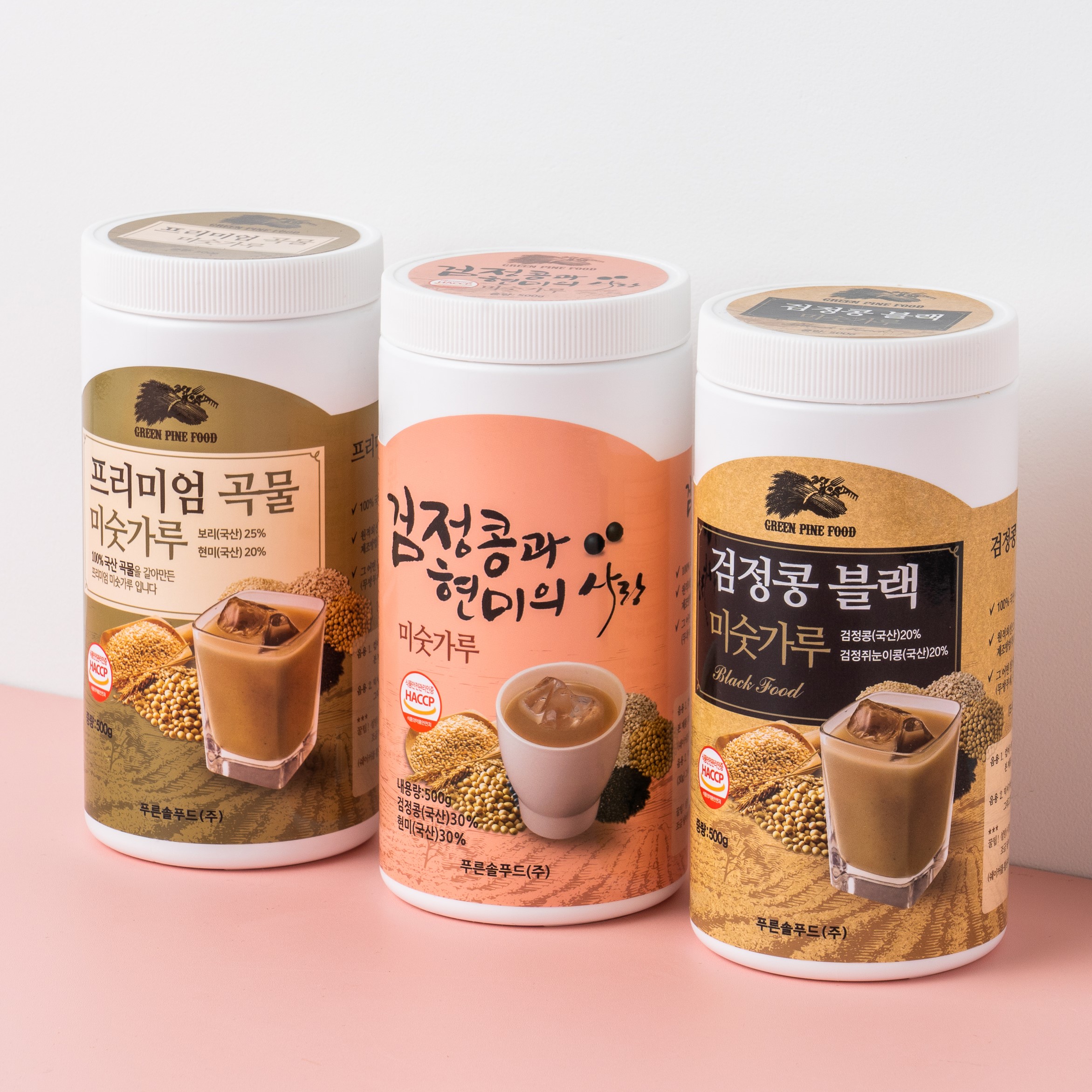 정선드림 검정콩 식사대용 무첨가 미숫가루 선식 3종 선물세트 500gX3개 : 네이퍼스