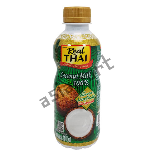 태국 리얼타이 프리미엄 코코넛밀크 100% 설탕무첨가 250ml 베이킹 간식 재료 아시아마트 : 아시아마트스토어