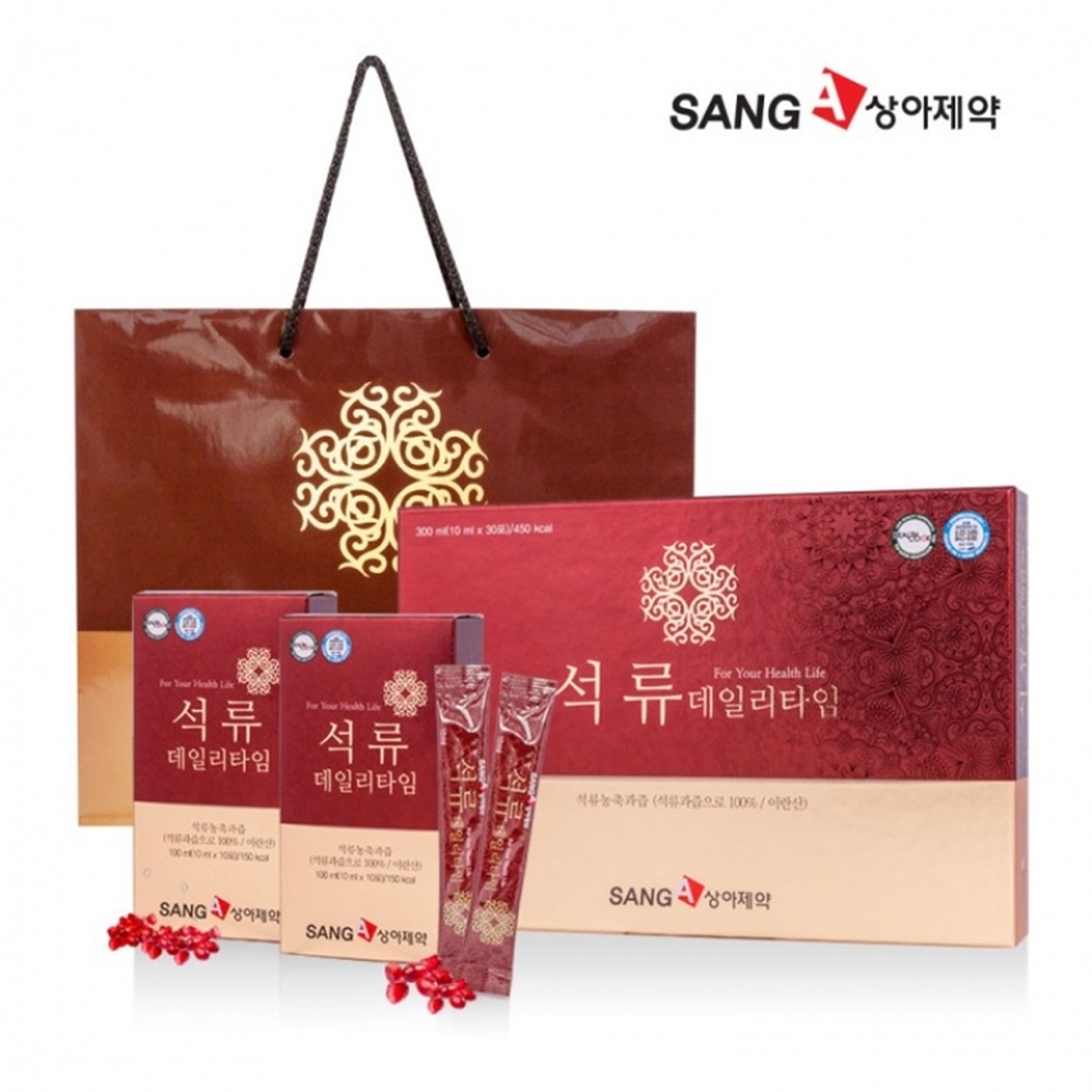 상아제약 100% 석류농축과즙 석류즙 데일리타임 30포 쇼핑백포함 선물세트 : B.SHOP