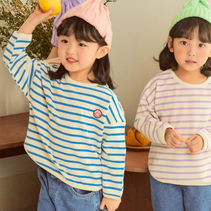 스마일 단가라티 봄 티셔츠 5컬러(5호-13호)유아 아동 남아 여아 키즈 봄 남매룩 : 예쁜우리새끼