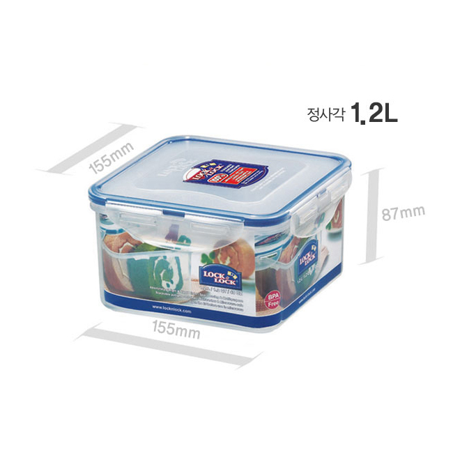 락앤락 클래식 밀폐용기 정사각 1.2L 야채 보관 통 : 유로키친