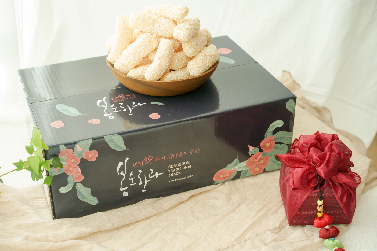 봉순한과 선물세트 수제 유과 선물 전통 한과 대용량 1.2kg : 봉순한과