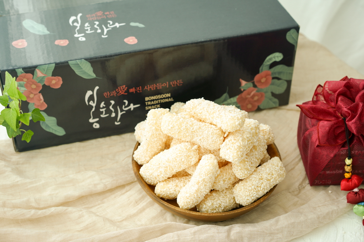 봉순한과 선물세트 수제 유과 선물 전통 한과 대용량 1.2kg : 봉순한과