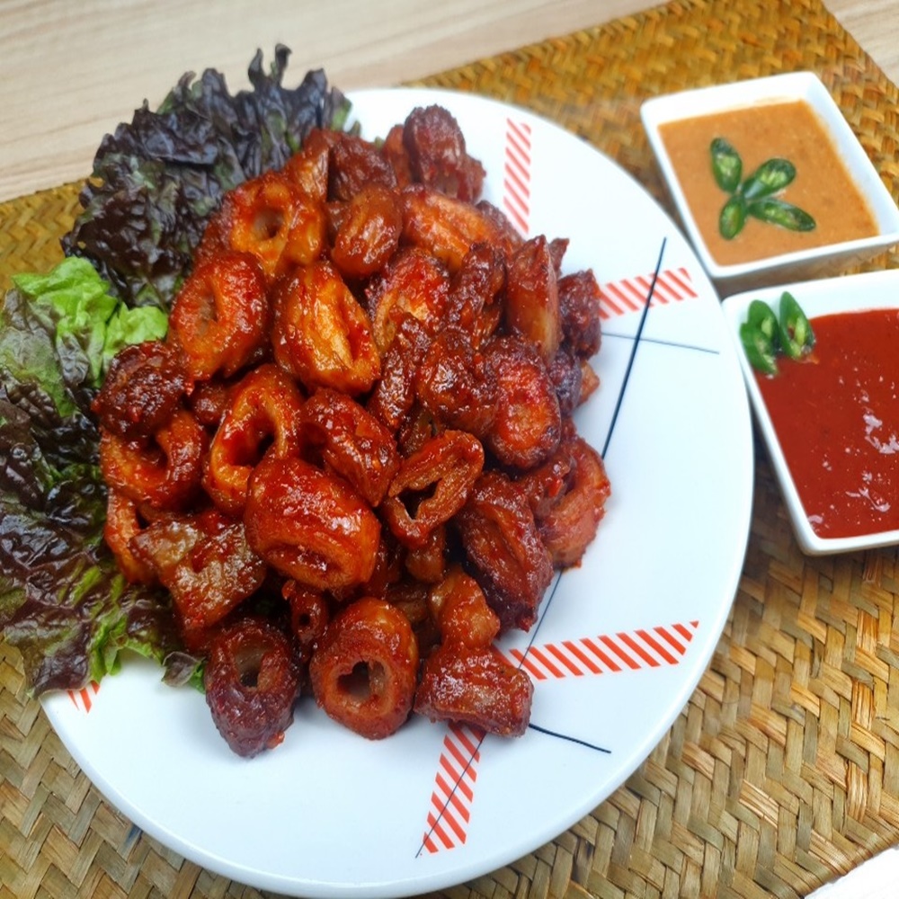 (와룡식품)와룡 초벌 삶은 양념 막창400g 막창소스포함 : 건어맨