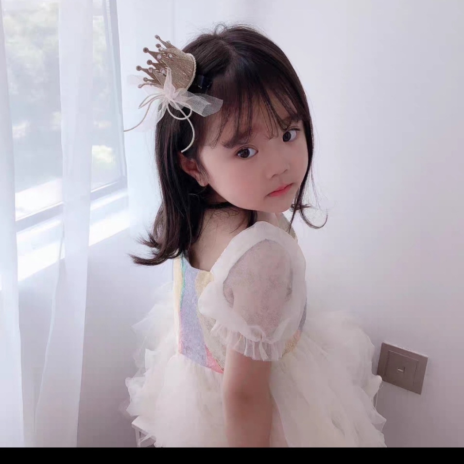 여자아이 왕관 머리핀 헤어핀 이쁜핀 공주핀 : 밀크퐁퐁