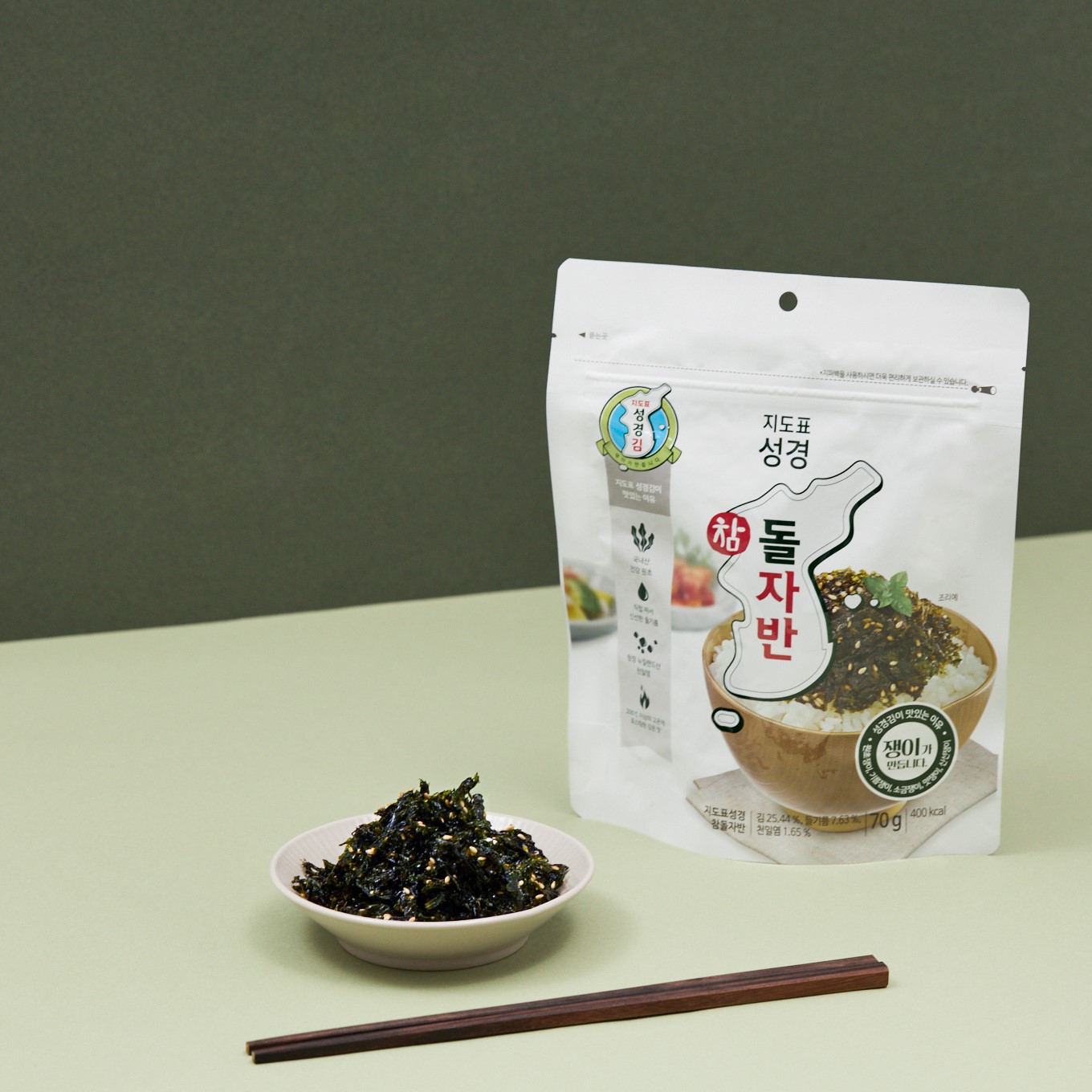 [성경김본사] 지도표 참돌자반(김자반) 70g, 10개 : 주식회사 성경식품