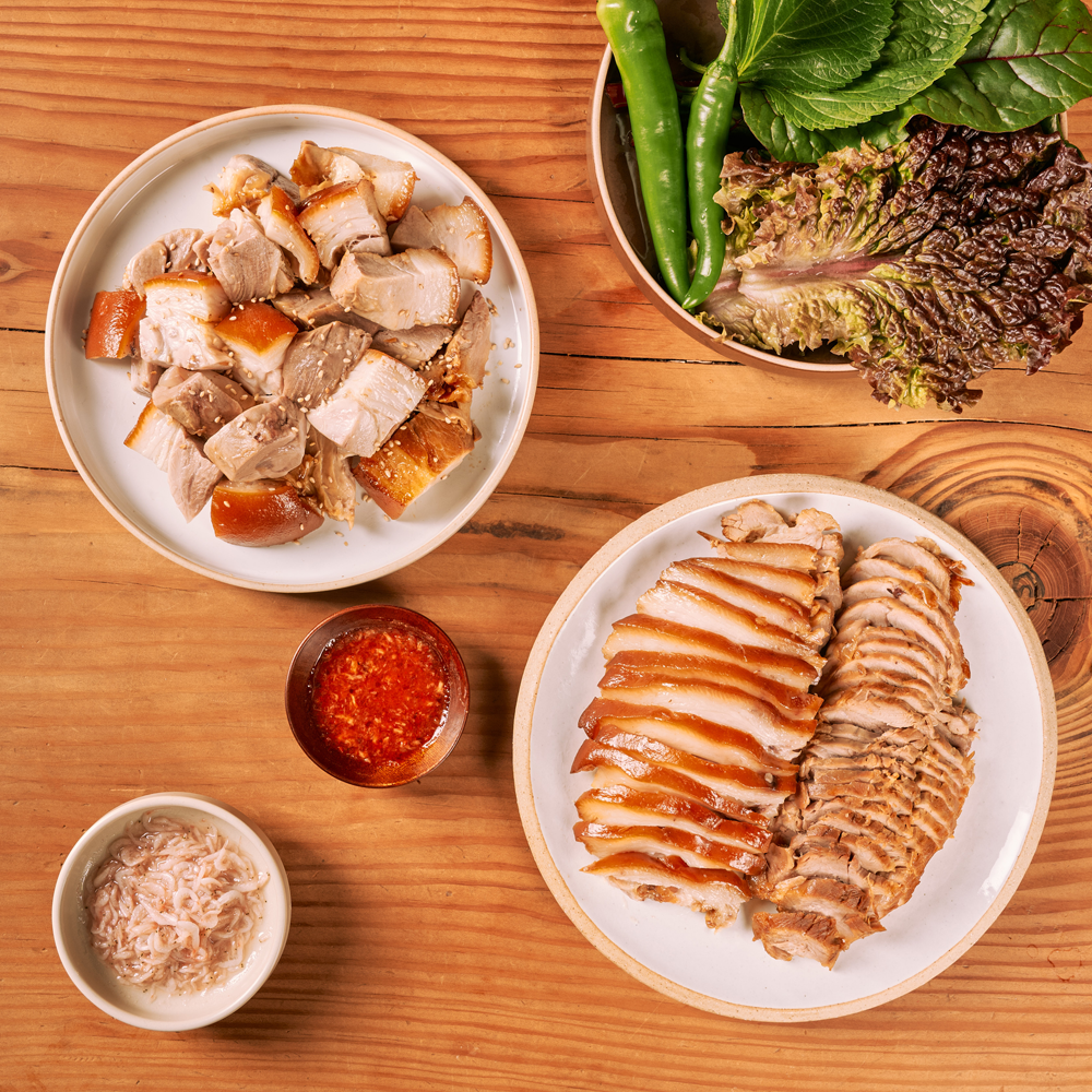 삼대가 한방 고인돌족발 국내산 600g (+새우젓증정) : 삼대가족발