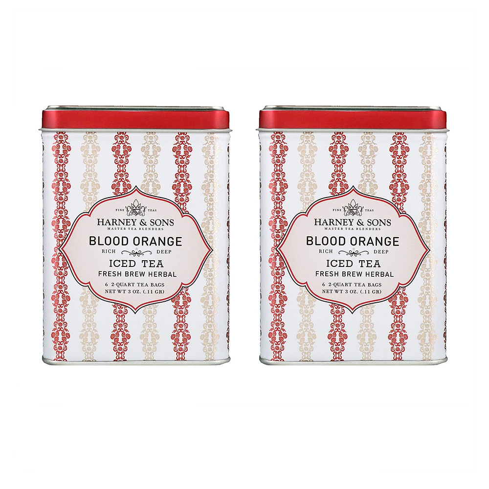 하니앤손스 블러드 오렌지 아이스 티 (1티백으로 2쿼트 제조가능) 6티백입 2팩 Harney & Sons Blood Orange Iced Tea Fresh Brew... 