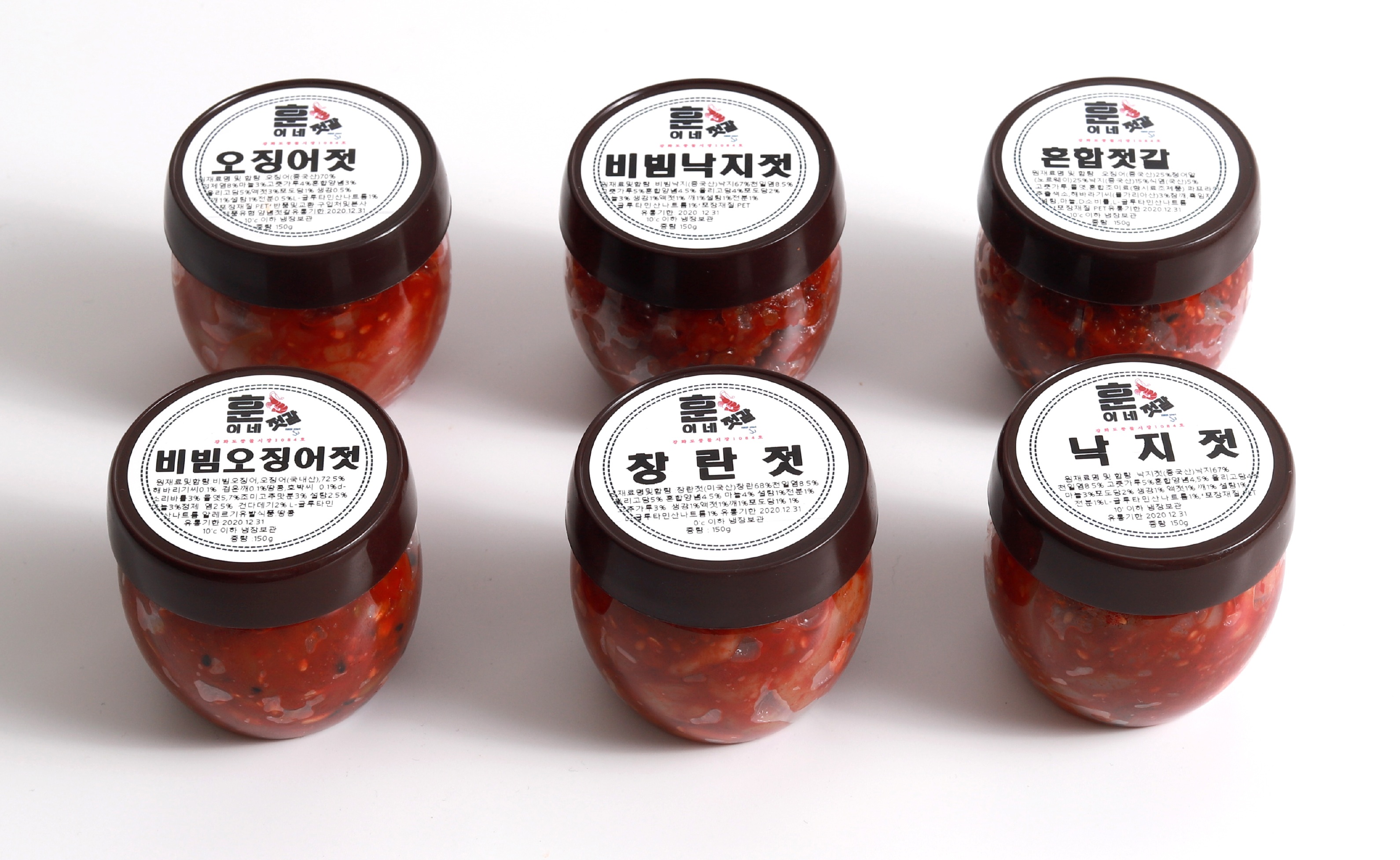 강화도 쌈 삼겹살 고기 모듬 젓갈 택배 젓갈선물세트 낙지 비빔오징어 6종세트 : 훈이네젓갈