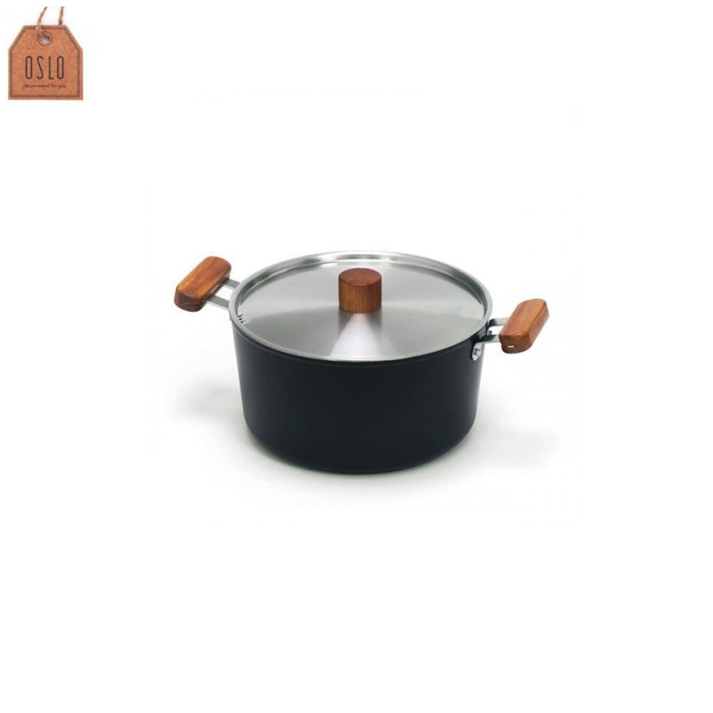 오슬로 에코라믹 IH 양수냄비 20cm 우드손잡이/인덕션용냄비/라면냄비/주방용품/주방잡화 : 데일리원샵