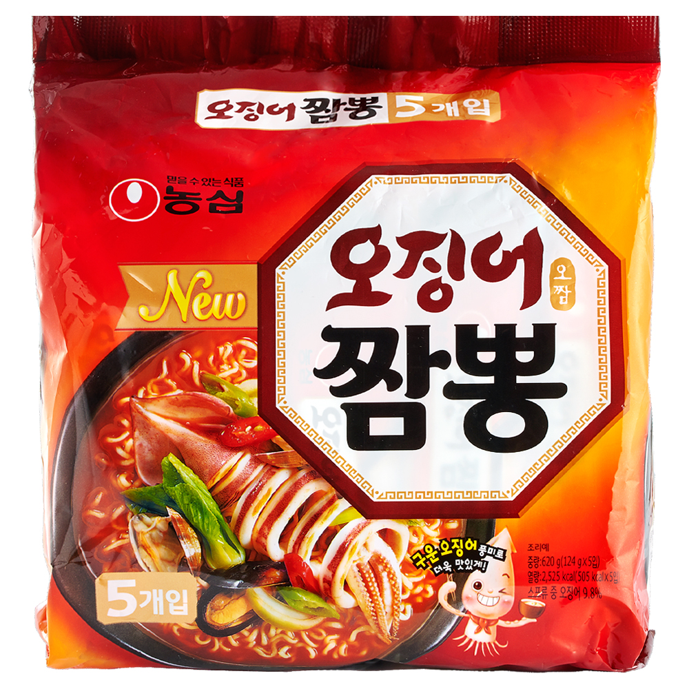 농심 오징어짬뽕 124gX5개 : 다담 몰