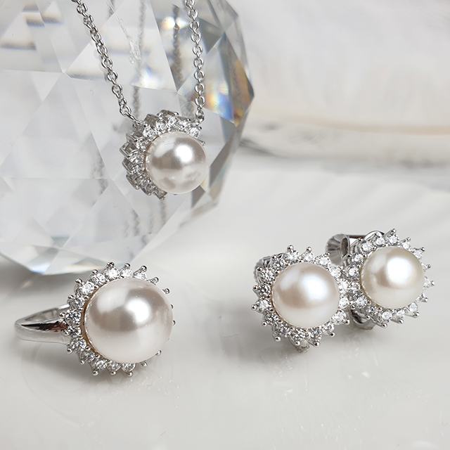 진주귀걸이세트 AAA급 담수진주 한복 혼주 웨딩 귀걸이 : MY달린