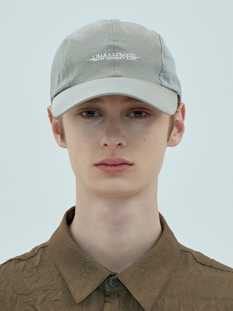 [어널로이드] METAL NYLON LOGO CAP / 메탈 나일론 로고 캡 / 그레이 : UNALLOYED