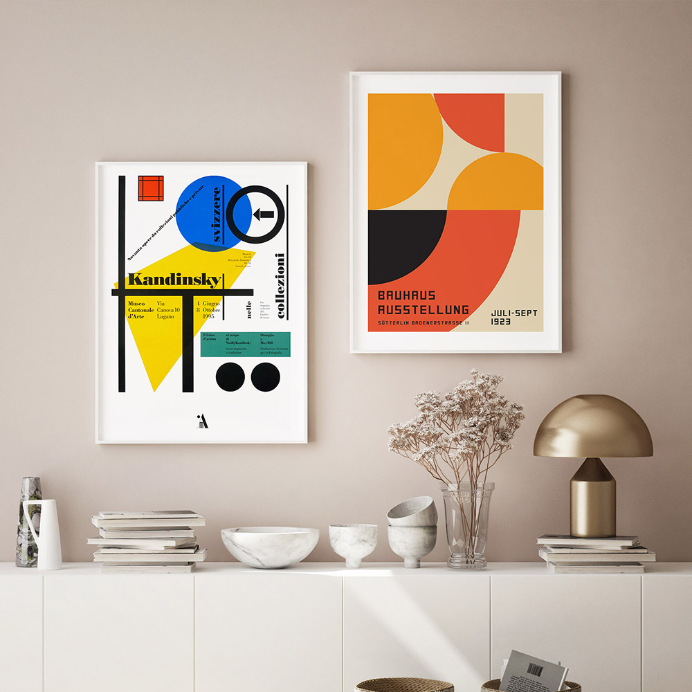 바우하우스 포스터 Ausstellung 1923 Orange Object : 디어브리즈 스튜디오