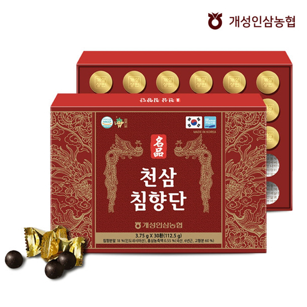 [개성인삼농협] 첨삼침향단 100환 침향18% 3개월분(체험분 10환 증정) : 한일믹서기총판