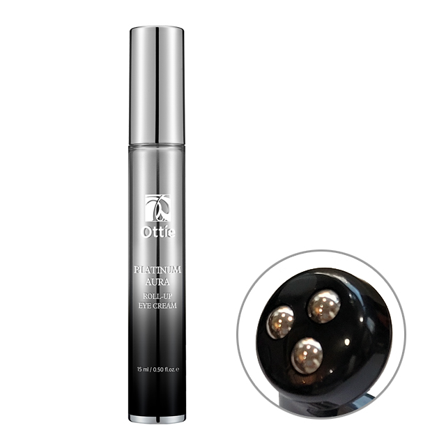 마사지롤러 장착 / 오띠 플래티넘 아이크림 15ml / 백금 캐비어 기능성 : 바이곰