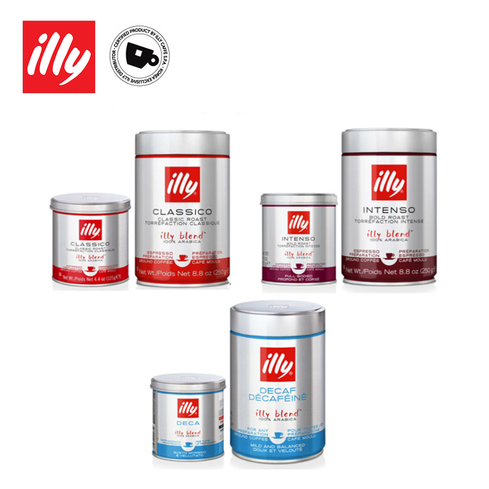 일리 커피 에스프레소 분쇄 디카페인 250g 커피메이커용 : illy store