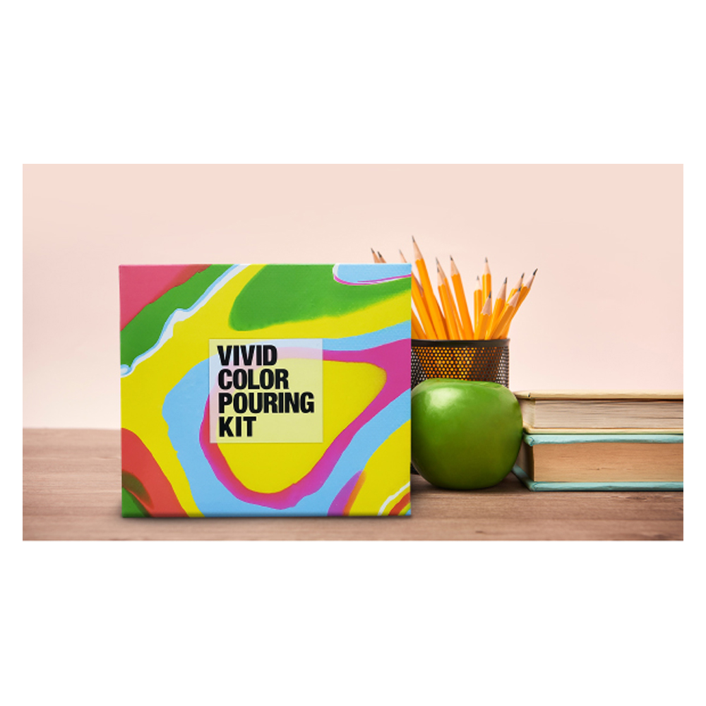 [종이나라] 아크릴푸어링아트세트 비비드컬러키트 vivid color 아크릴물감세트 : 프렌즈문구