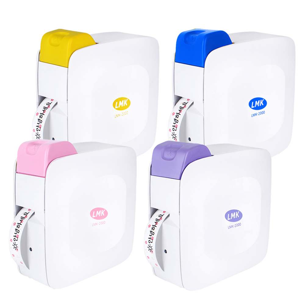 센스맘 필수템 블루투스 라벨프린터 LMK-2000 4종 (라벨기+라벨테이프+전용어댑터) : 로드메일코리아