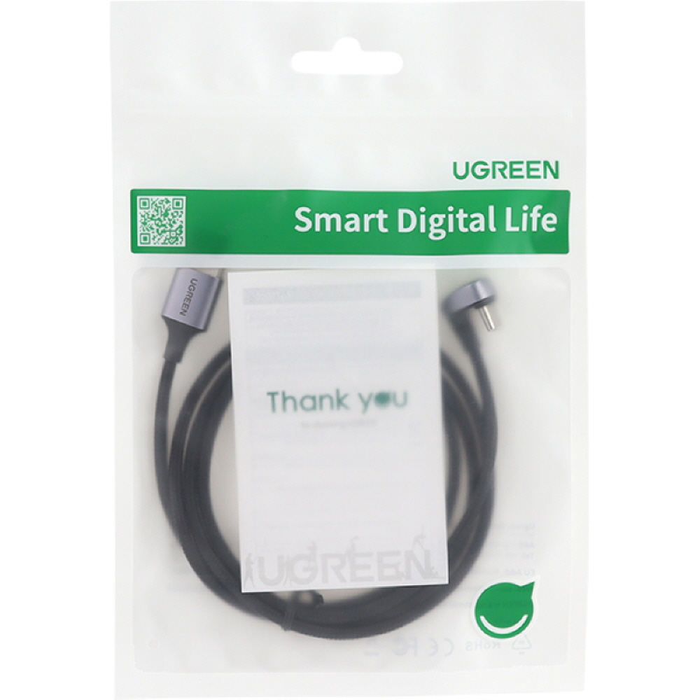 유그린 USB A to C 타입 180도 ㄷ자 꺾임 고속 충전 케이블 1m U-70313 : 유그린스토어