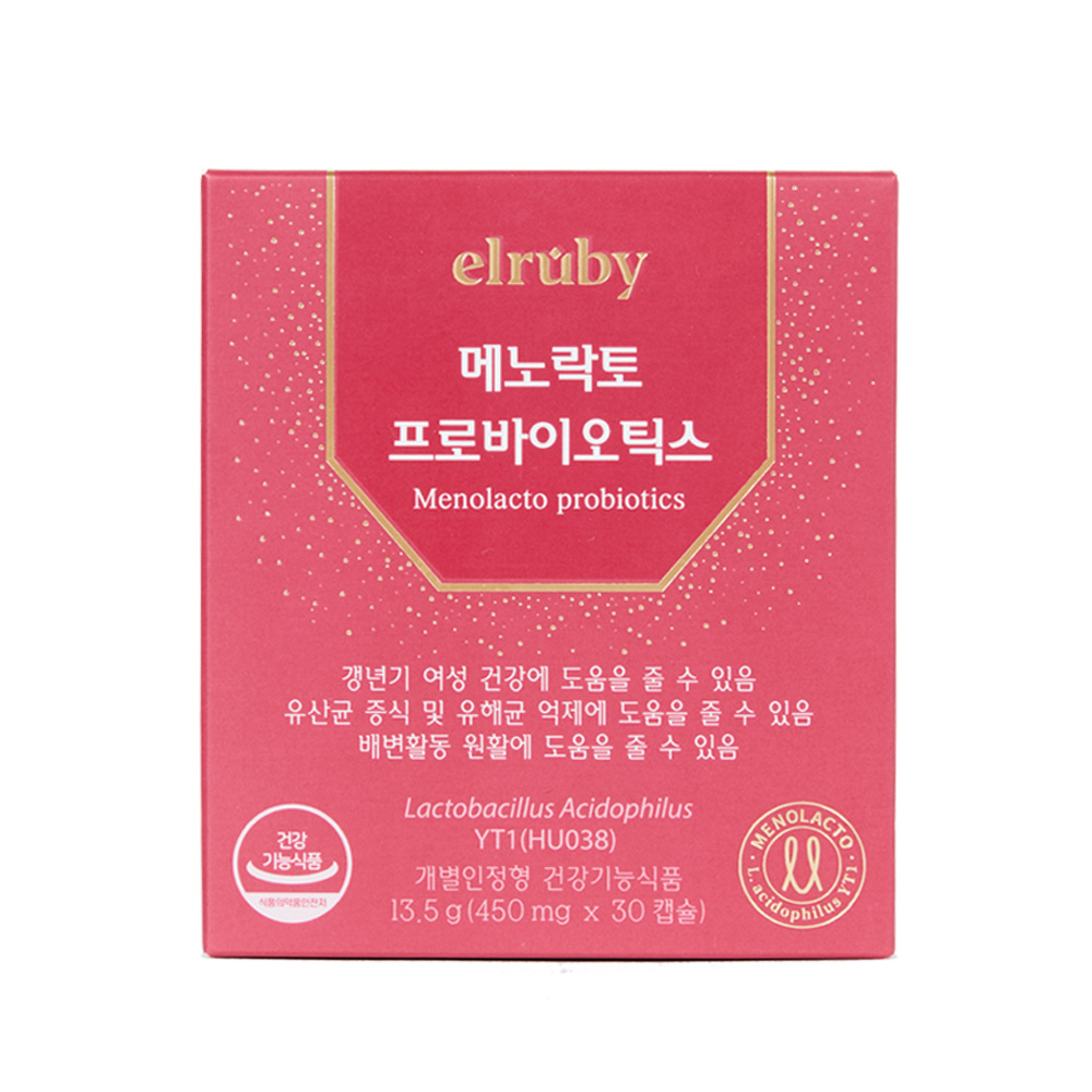 [휴온스N]  박미선 갱년기유산균YT1 엘루비 메노락토 프로바이오틱스 1개월분, 30캡슐 1박스 : 휴온스N