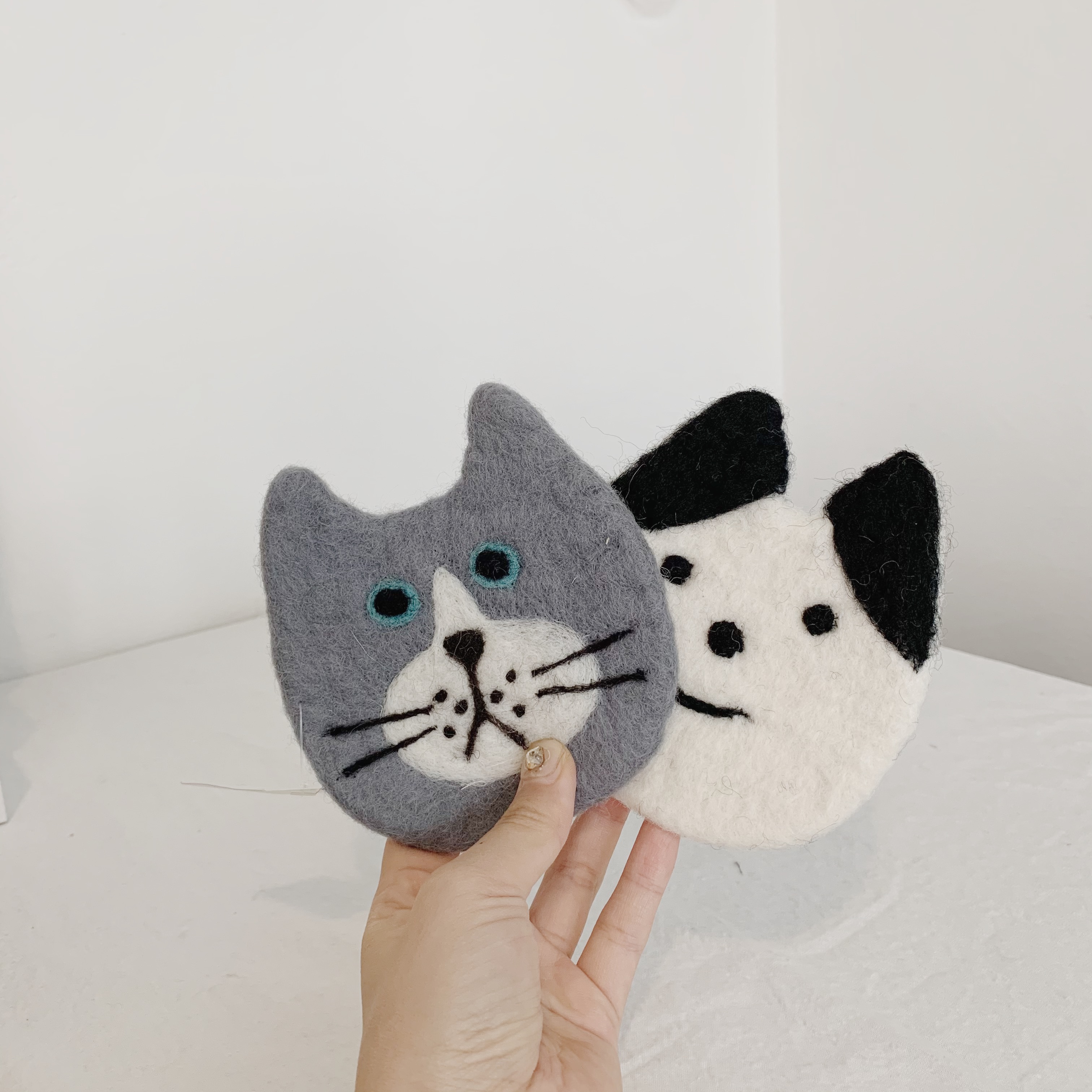 [나나잡화점]양모 고양이 코스터 : 나나잡화점