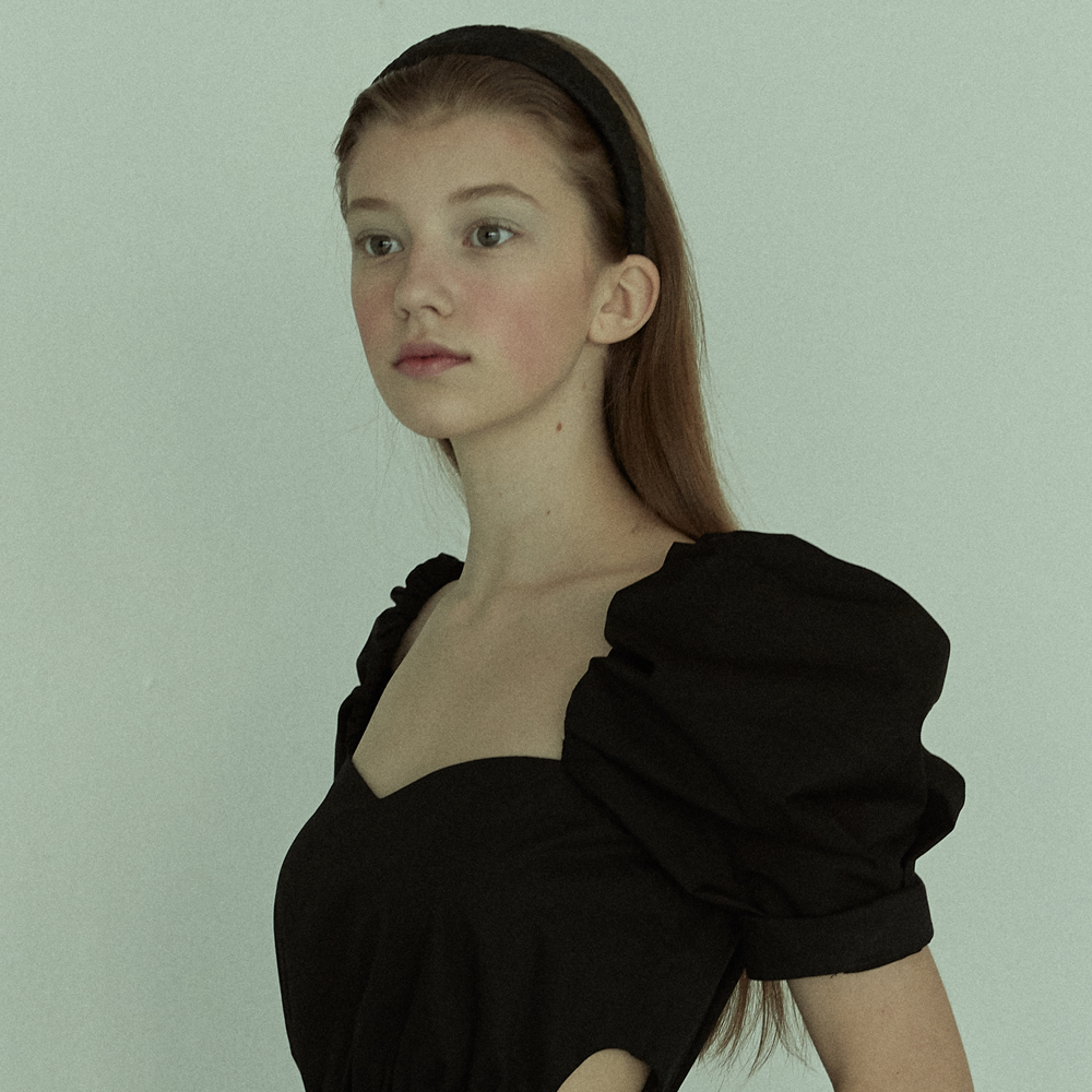 엘리자베스모먼트 블랙 자카드 머리띠 헤어밴드 / Elizabeth Moments Black Jacquard Headband : 엘리모