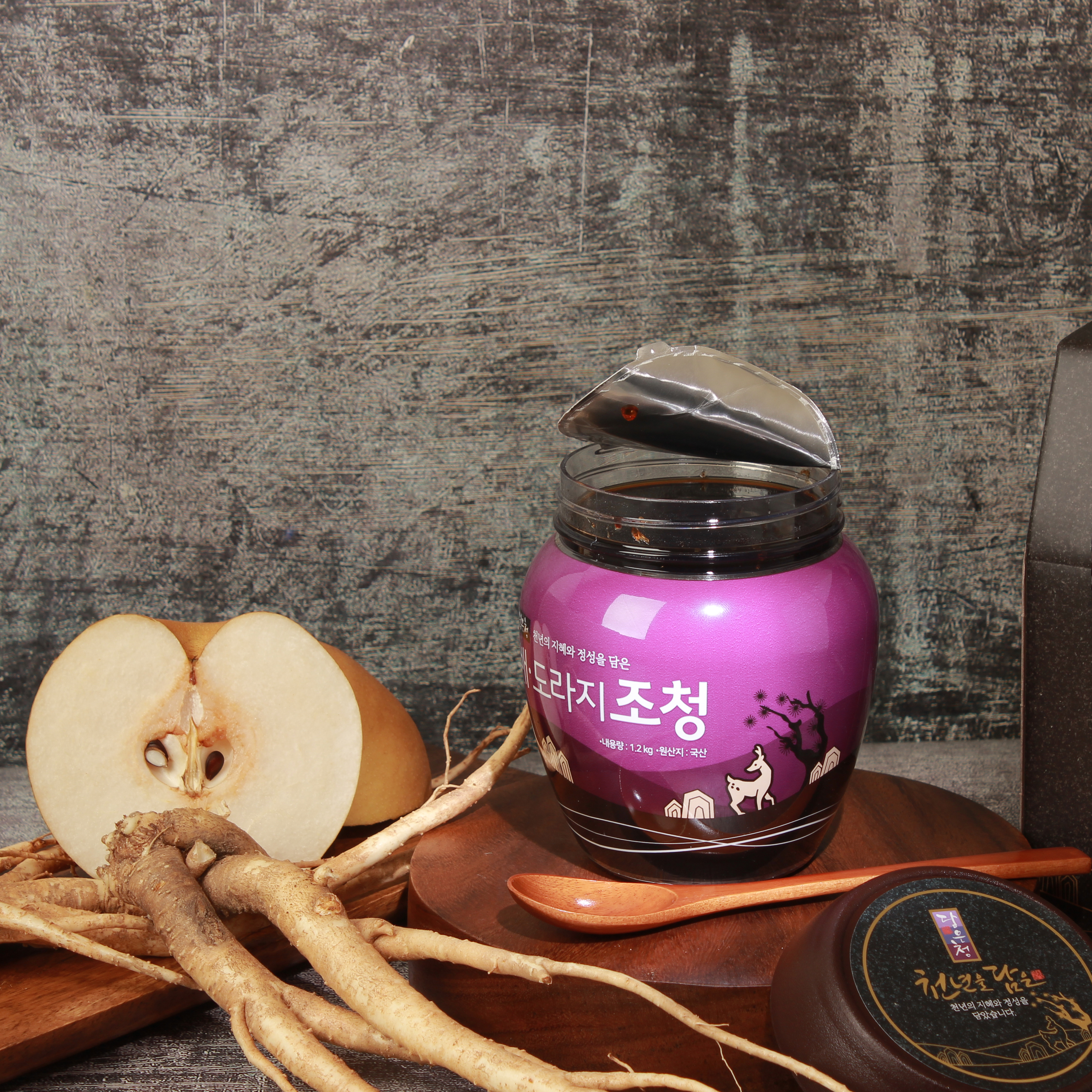 배도라지 조청 1.2kg 무설탕 수제청 간식 국산 : 담은청