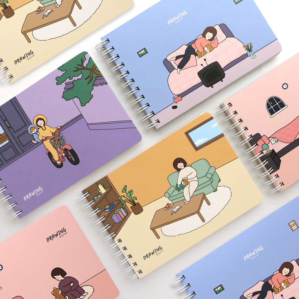 핑크풋 보리야누나야 드로잉 노트 그림 무지 크로키북 스케치북 : 핑크풋