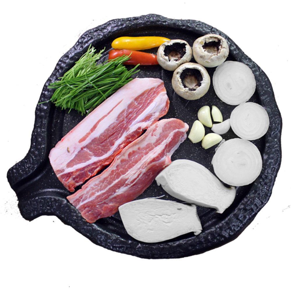 [ 덕흥산업 ] 박나래 맷돌 고기구이 삼겹살 불판 350mm (대형) / 고기불판 캠핑용 가정용 : Tesca-F
